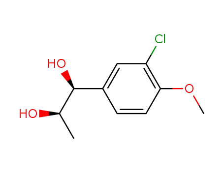 Molecular Structure of 169217-47-4 (1,2-Propanediol,1-(3-chloro-4-methoxyphenyl)-, (1R,2S)-)