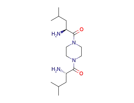 Molecular Structure of 664339-35-9 (Piperazine, 1,4-bis[(2S)-2-amino-4-methyl-1-oxopentyl]-)