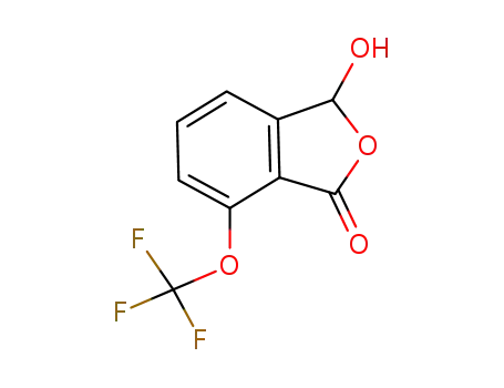 Molecular Structure of 850033-68-0 (1(3H)-Isobenzofuranone, 3-hydroxy-7-(trifluoromethoxy)-)