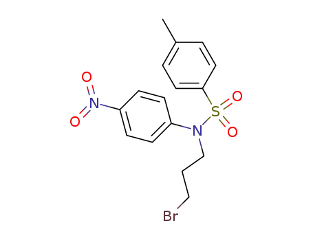 Molecular Structure of 743-28-2 (N-(3-bromopropyl)-4-methyl-N-(4-nitrophenyl)benzenesulfonamide)