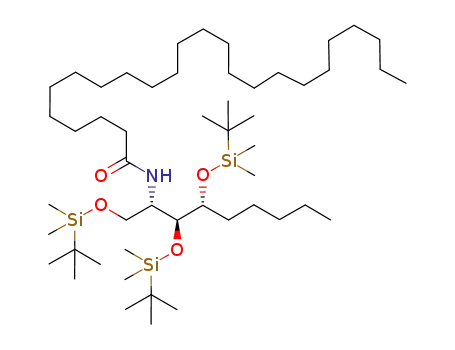 Molecular Structure of 872356-91-7 ((2S,3S,4R)-1,3,4-tris(tert-butyldimethylsilanyloxy)-2-tetracosanoylaminononane)
