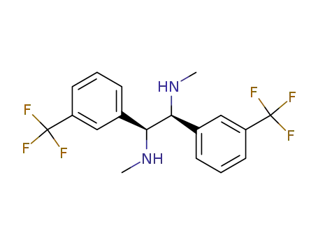 Molecular Structure of 205873-26-3 ((1S,2S)-(-)-N,N'-DIMETHYL-1,2-BIS[3-(TRIFLUOROMETHYL)PHENYL!-1,2-ETHANE DIAMINE, 99)