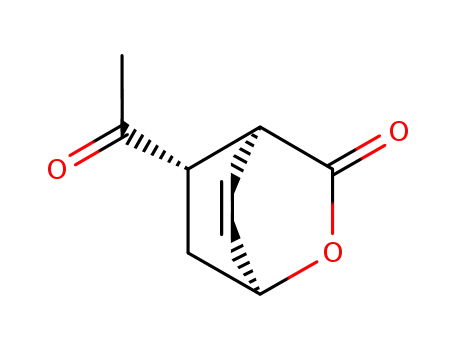 Molecular Structure of 151699-35-3 (2-Oxabicyclo[2.2.2]oct-5-en-3-one, 8-acetyl-, (1alpha,4alpha,8R*)- (9CI))
