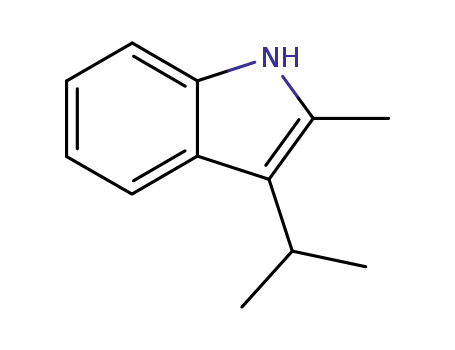 Molecular Structure of 31151-19-6 (1H-Indole,2-methyl-3-(1-methylethyl)-(9CI))
