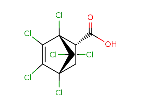 Molecular Structure of 115565-70-3 (1,4,5,6,7,7-hexachlorobicyclo(2.2.1)hept-5-ene-2-carboxylic acid)