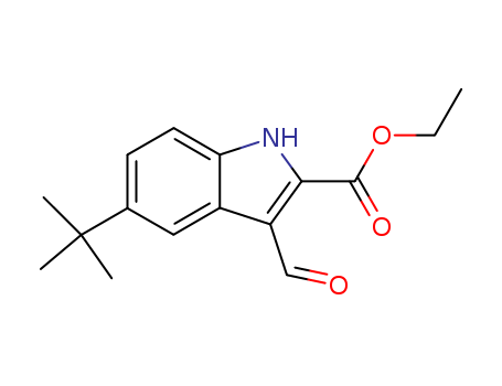 1H-Indole-2-carboxylic acid, 5-(1,1-dimethylethyl)-3-formyl-, ethyl ester