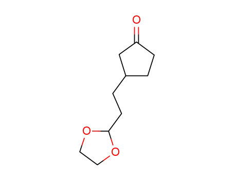 Molecular Structure of 70147-65-8 (Cyclopentanone, 3-[2-(1,3-dioxolan-2-yl)ethyl]-)