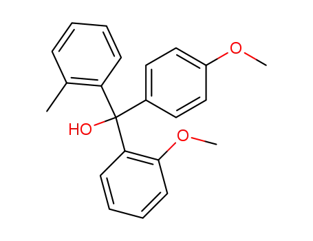 Molecular Structure of 6315-84-0 ((2-methoxyphenyl)-(4-methoxyphenyl)-(2-methylphenyl)methanol)