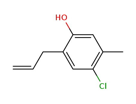 Molecular Structure of 103039-10-7 (Phenol, 4-chloro-5-methyl-2-(2-propenyl)-)