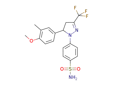 1-(4-aminosulphonylphenyl)-4,5-dihydro-5-(3-methyl-4-methoxyphenyl)-3-trifluoromethyl-1H-pyrazole