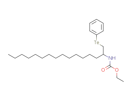 Molecular Structure of 112476-41-2 (Carbamic acid, [1-[(phenyltelluro)methyl]pentadecyl]-, ethyl ester)
