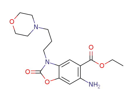 Molecular Structure of 1400881-52-8 (ethyl 6-amino-3-(3-morpholinopropyl)-2-oxo-2,3-dihydrobenzo[d]oxazole-5-carboxylate)