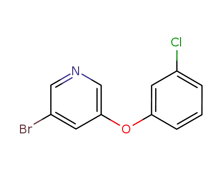 Molecular Structure of 28232-65-7 (3-Bromo-5-(3-chlorophenoxy)pyridine)
