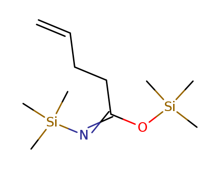Molecular Structure of 100556-54-5 (4-Pentenimidic acid, N-(trimethylsilyl)-, trimethylsilyl ester)