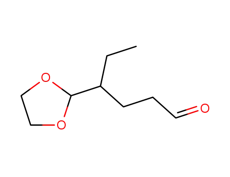 Molecular Structure of 139133-13-4 (4-(1,3-dioxolan-2-yl)hexanal)