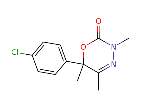 Molecular Structure of 105889-14-3 (6-(4-chlorophenyl)-3,5,6-trimethyl-3,6-dihydro-2H-1,3,4-oxadiazin-2-one)