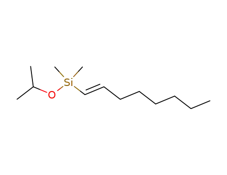 Molecular Structure of 109786-60-9 (Silane, dimethyl(1-methylethoxy)-1-octenyl-, (E)-)