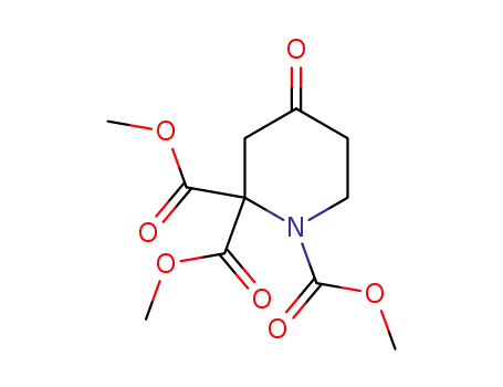Molecular Structure of 143424-80-0 (1,2,2-Piperidinetricarboxylic acid, 4-oxo-, trimethyl ester)