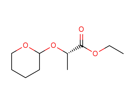 Molecular Structure of 3539-40-0 (ethyl 2-(tetrahydro-2H-pyran-2-yloxy)propanoate)