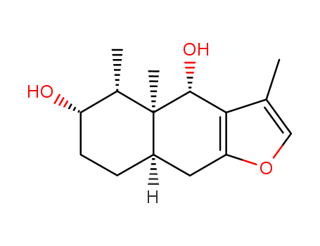 34335-94-9,Furanofukinol,(4S,4aS,5R,6S,8aR)-3,4a,5-Trimethyl-4,4a,5,6,7,8,8a,9-octahydro-naphtho[2,3-b]furan-4,6-diol;