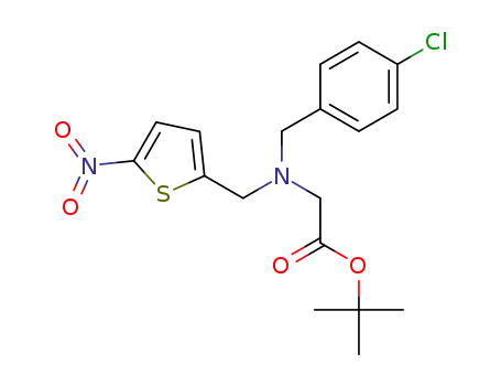 Molecular Structure of 1216744-19-2 (1,1-Dimethylethyl-N-[(4-chlorophenyl)methyl]-N-[(5-nitro-2-thienyl)methyl])glycinate)