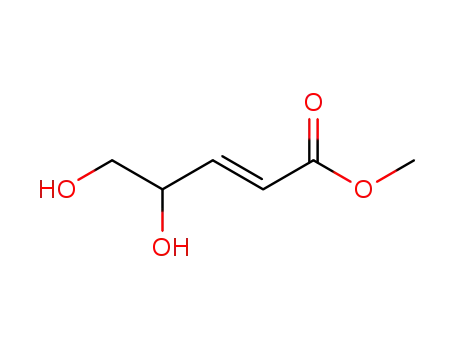 Molecular Structure of 10374-47-7 (methyl (E)-4,5-dihydroxy-2-pentenoate)