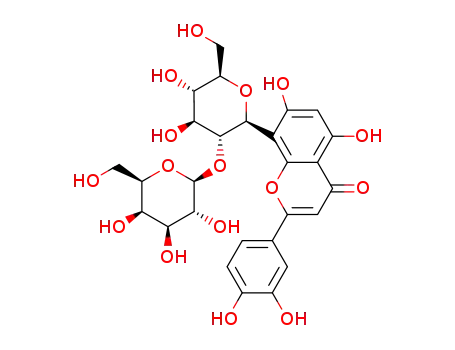 Molecular Structure of 861691-37-4 (2-(3,4-Dihydroxyphenyl)-8-(2-O-beta-L-galactopyranosyl-beta-D-glucopyranosyl)-5,7-dihydroxy-4H-1-Benzopyran-4-one)