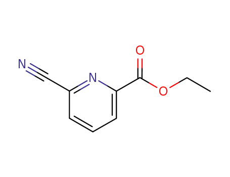 Molecular Structure of 97483-79-9 (2-ACETONITRILPYRIDINE-6-CARBOXYLIC ACID EHTYL ESTER)