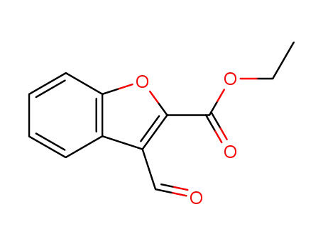 Molecular Structure of 38281-60-6 (2-Benzofurancarboxylic acid, 3-formyl-, ethyl ester)