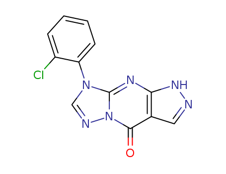 141300-32-5,8-(2-chlorophenyl)-1,8-dihydro-4H-pyrazolo[3,4-d][1,2,4]triazolo[1,5-a]pyrimidin-4-one,