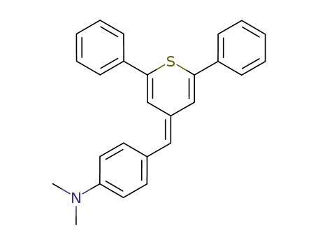 Molecular Structure of 73453-38-0 (Benzenamine,
4-[(2,6-diphenyl-4H-thiopyran-4-ylidene)methyl]-N,N-dimethyl-)