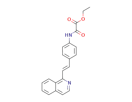 Molecular Structure of 101625-98-3 (N-[4-((E)-2-Isoquinolin-1-yl-vinyl)-phenyl]-oxalamic acid ethyl ester)