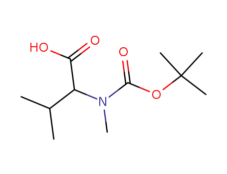 Molecular Structure of 13850-91-4 (BOC-N-ME-DL-VAL-OH)