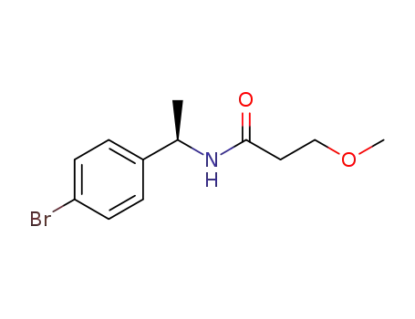 Molecular Structure of 1008505-73-4 ((R)-N-(1-(4-bromophenyl)ethyl)-3-methoxypropanamide)
