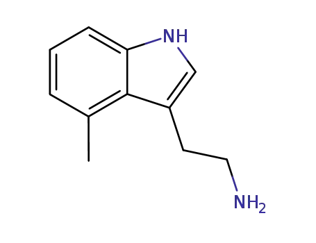 Molecular Structure of 62500-89-4 (2-(4-methyl-1H-indol-3-yl)ethanamine)