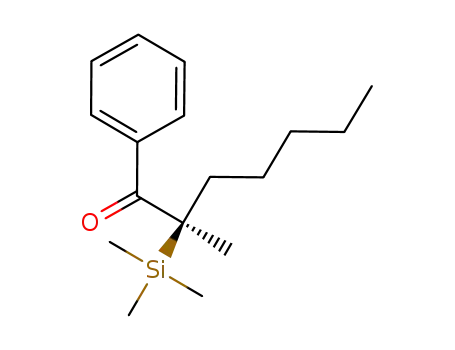Molecular Structure of 112297-92-4 (1-Heptanone, 2-methyl-1-phenyl-2-(trimethylsilyl)-, (R)-)