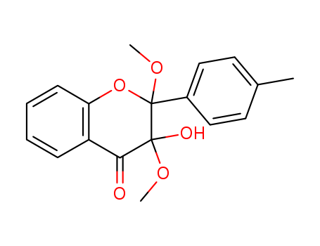 4H-1-Benzopyran-4-one,2,3-dihydro-3-hydroxy-2,3-dimethoxy-2-(4-methylphenyl)- cas  42856-81-5