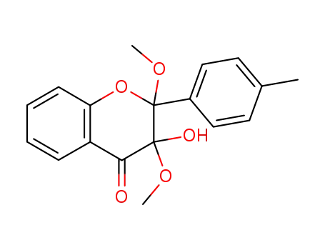 Molecular Structure of 42856-81-5 (3-hydroxy-2,3-dimethoxy-2-(4-methylphenyl)-2,3-dihydro-4H-chromen-4-one)