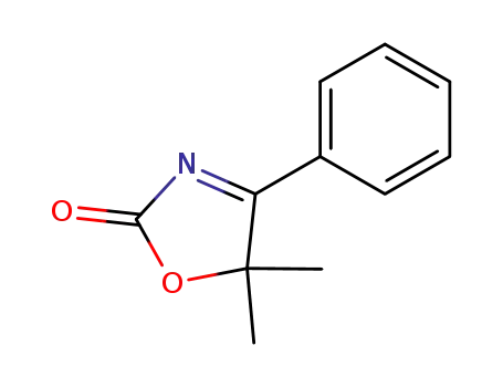 Molecular Structure of 33664-90-3 (2(5H)-Oxazolone, 5,5-dimethyl-4-phenyl-)