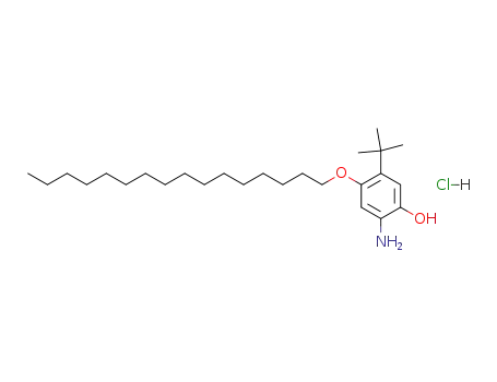 Molecular Structure of 78819-50-8 (Phenol, 2-amino-5-(1,1-dimethylethyl)-4-(hexadecyloxy)-, hydrochloride)