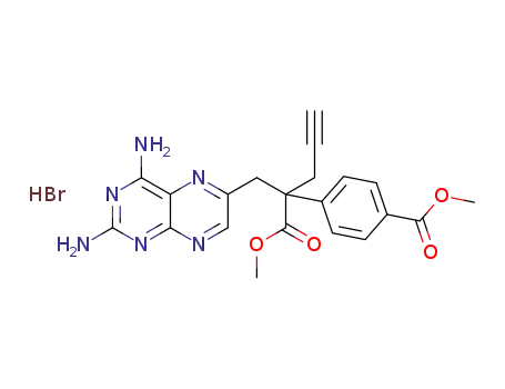 Molecular Structure of 1548618-47-8 (10-propargyl-10-carbomethoxy-4-deoxy-4-amino-10-deazapteroic acid methyl ester hydrobromide salt)