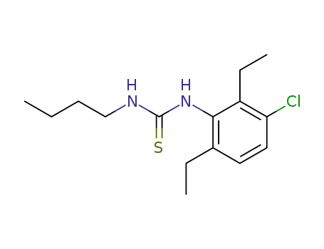 Molecular Structure of 68065-56-5 (N-(3-Chlor-2,6-diaethylphenyl)-N'-butylthioharnstoff)