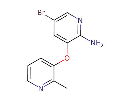 Molecular Structure of 1065607-67-1 (5-bromo-3-(2-methylpyridin-3-yloxy)pyridin-2-amine)