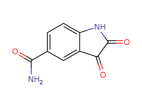 Molecular Structure of 28283-98-9 (2,3-DIOXOINDOLINE-5-CARBOXAMIDE)