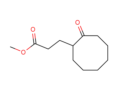 Molecular Structure of 3203-11-0 (Cyclooctanepropanoic acid, 2-oxo-, methyl ester)