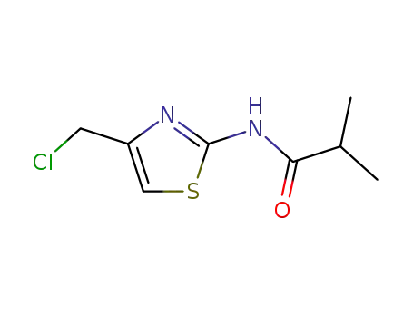 Molecular Structure of 152531-38-9 (Propanamide, N-[4-(chloromethyl)-2-thiazolyl]-2-methyl-)
