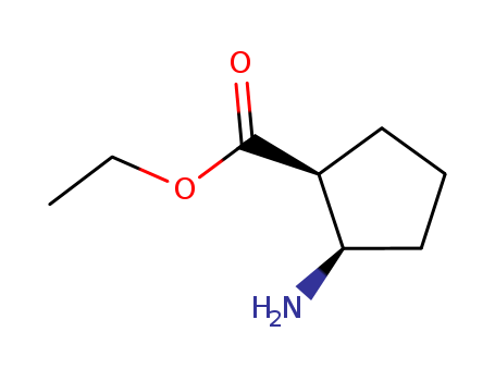 Cyclopentanecarboxylic acid, 2-amino-, ethyl ester, (1S-cis)- (9CI)