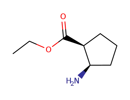 Molecular Structure of 197904-11-3 (Cyclopentanecarboxylic acid, 2-amino-, ethyl ester, (1S-cis)- (9CI))