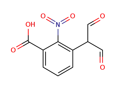 Molecular Structure of 205680-83-7 (2-(3-HYDROXYCARBONYL-2-NITROPHENYL)MALONDIALDEHYDE, 95)