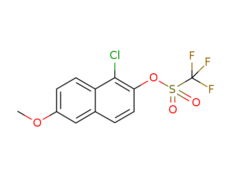 Molecular Structure of 194594-65-5 (Methanesulfonic acid, trifluoro-, 1-chloro-6-methoxy-2-naphthalenyl
ester)